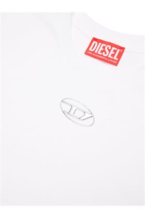 t-shirt in cotone bianco DIESEL KIDS | J0202200YI9K100